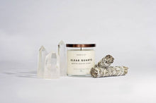 Load image into Gallery viewer, Clear Crystal Quartz Soy Candle -Vanilla Birch & Cactus Jade (Master Healer)