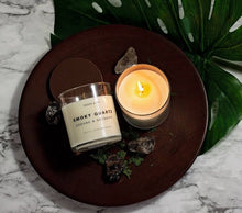Load image into Gallery viewer, Smoky Quartz Crystal Soy Candle | Woodsy (Ground & Detox)