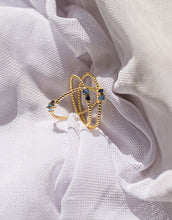 Load image into Gallery viewer, Jasmine Dual Blue Gemstone Ring