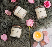 Load image into Gallery viewer, Rose Quartz Soy Candle | Sweet Floral (Love &amp; Harmony)
