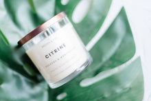 Load image into Gallery viewer, Citrine Crystal Soy Candle - Grapefruit Mangosteen- (Success)
