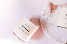 Load image into Gallery viewer, Citrine Crystal Soy Candle - Grapefruit Mangosteen- (Success)
