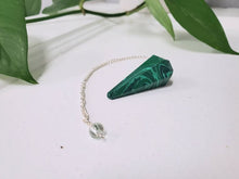 Load image into Gallery viewer, Authentic Malachite Crystal Pendulum
