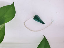 Load image into Gallery viewer, Authentic Malachite Crystal Pendulum
