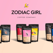 Load image into Gallery viewer, Zodiac Girl Coffee Whole Bean 12oz bag
